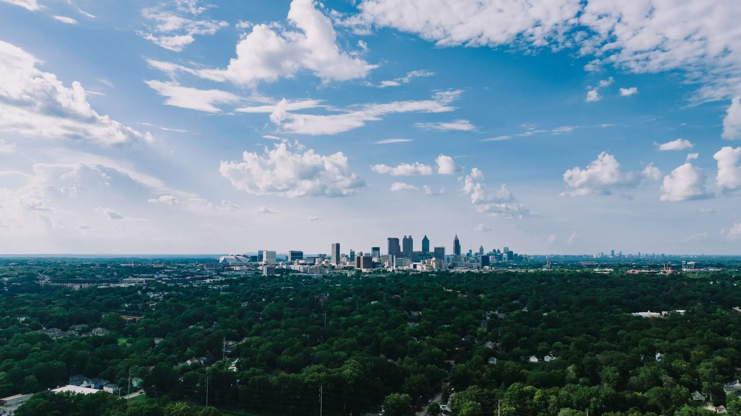The Atlanta area seen from above.