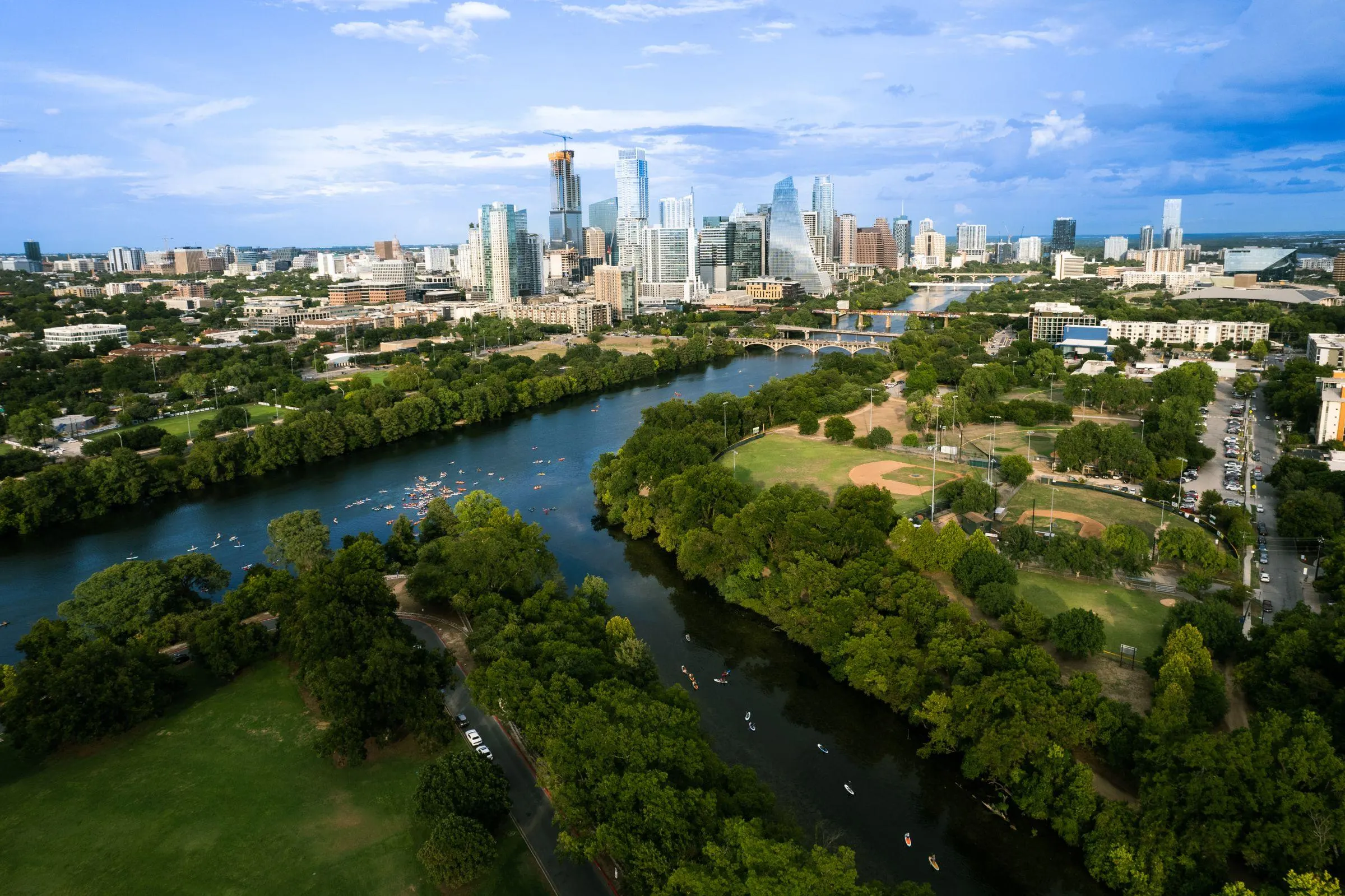 The Austin area seen from above.