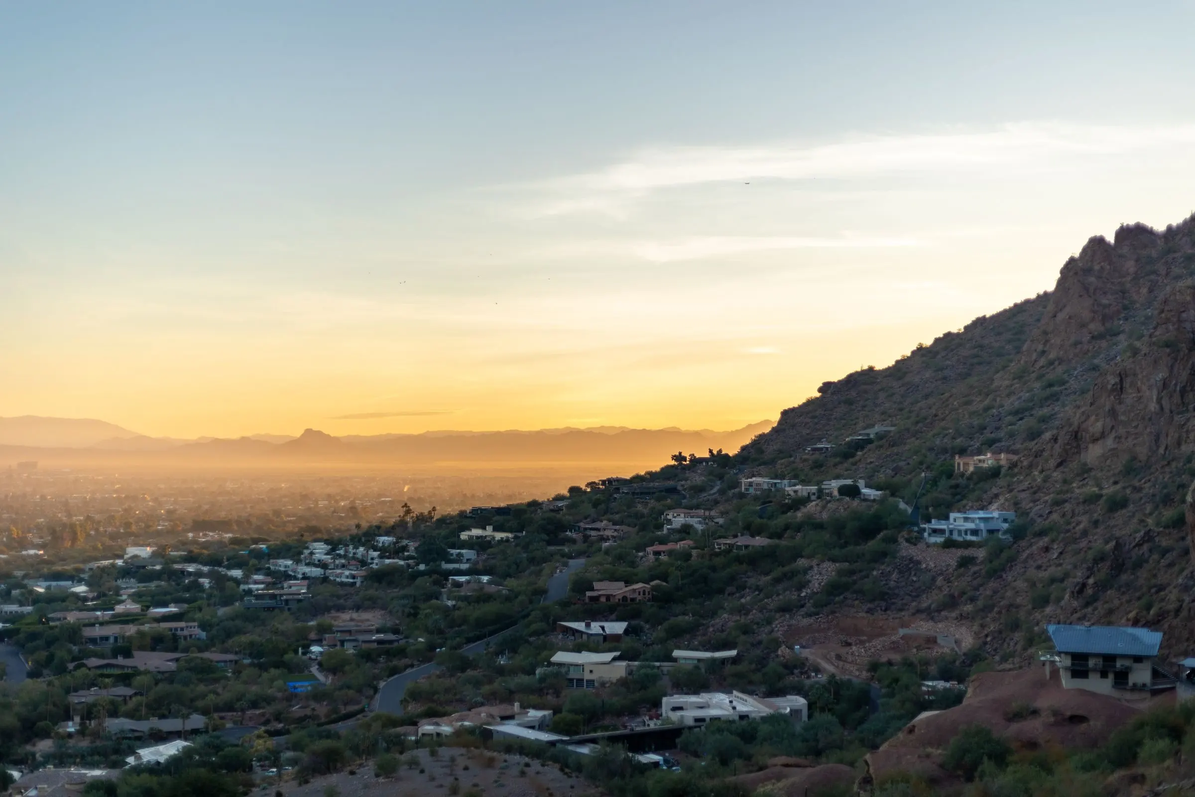 The Phoenix area seen from above.